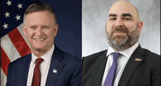 U.S. Deputy Transportation Secretary Steven Bradbury (left) and CTDOT Commissioner Garrett Eucalitto. (Photographs courtesy of the respective government agencies)